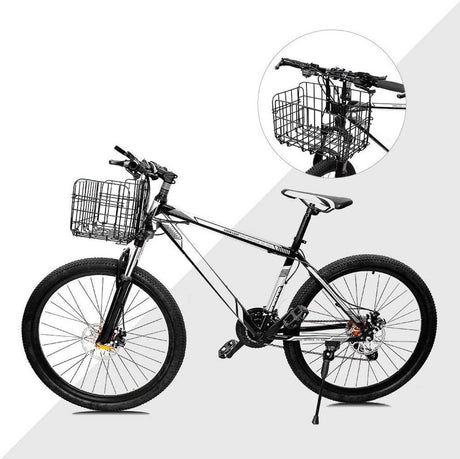 Foldable Bicycle Basket Removable Metal Mesh with Quick Release