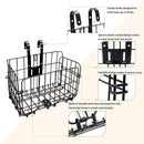 Foldable Bicycle Basket Removable Metal Mesh with Quick Release