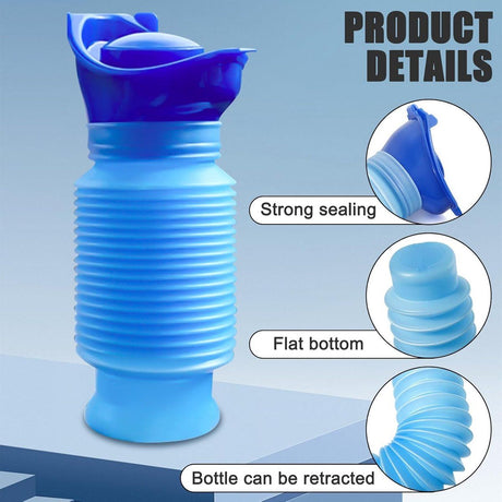 4 Pack Reusable Unisex Urinal Toilet Kit for Camping and Car, 750 ml