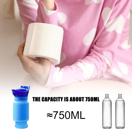 4 Pack Reusable Unisex Urinal Toilet Kit for Camping and Car, 750 ml