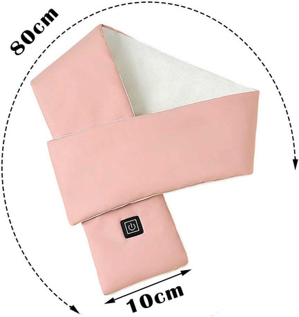 USB Heated Scarf Neck Wrap with 3 Temperature Settings Green, 10 x 80 cm