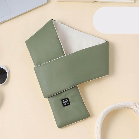 USB Heated Scarf Neck Wrap with 3 Temperature Settings Green, 10 x 80 cm