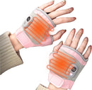 USB Heated Gloves Touchscreen Rechargeable Pink, 15 x 9 cm