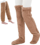 Womens Fleece Over the Knee Socks Warm Winter Leg Warmers