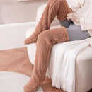 Womens Fleece Over the Knee Socks Warm Winter Leg Warmers