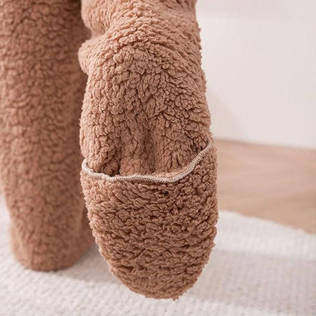 Womens Fleece Over the Knee Socks Warm Winter Leg Warmers