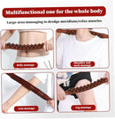 Wooden Massage Roller 31 Bead Gua Sha Lymphatic Drainage Tool Brown, 59 cm