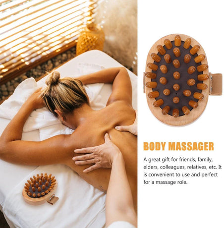2 Piece Wooden Body Massage Rollers for Neck and Legs Cellulite Care