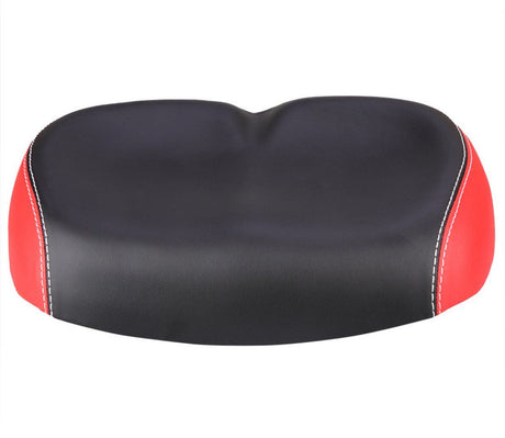 Black and Red Bicycle Saddle Shock Absorbing Wide Seat Cushion Unisex, 26 x 17 x 9 cm