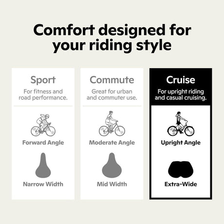 Black and Red Bicycle Saddle Shock Absorbing Wide Seat Cushion Unisex, 26 x 17 x 9 cm