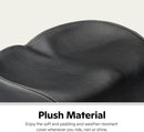 Black and Blue Bicycle Saddle Shock Absorbing Wide Seat Cushion Unisex, 26 x 17 x 9 cm
