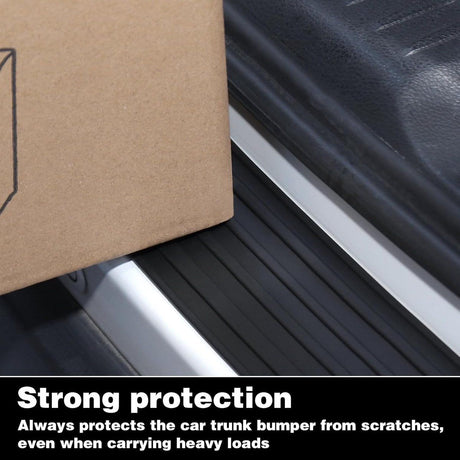 Gray Universal Car Bumper Protection Strip Scratch Resistant Anti Slip, 104 x 9 cm