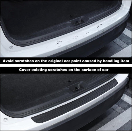 Black and Red Universal Car Bumper Protection Strip Scratch Resistant Anti Slip, 104 x 9 cm