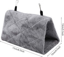 Pet Bird Hammock Plush Hanging Bed Black and Blue, Size M