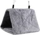 Pet Bird Hammock Plush Hanging Bed Black and Blue, Size M