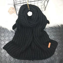 Knitted Winter Scarf Windproof Unisex Black, 160 x 23 cm