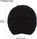 Womens Slouchy Ski Hat Warm with Satin Lining Navy Blue, 52-60 cm