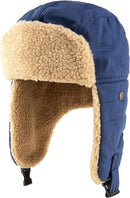 Winter Aviator Hat Thickened Cotton with Earmuffs Navy Blue, One Size
