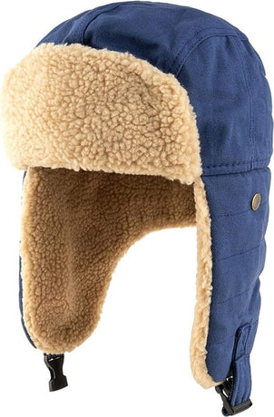 Winter Aviator Hat Thickened Cotton with Earmuffs Navy Blue, One Size
