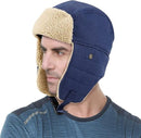 Winter Aviator Hat Thickened Cotton with Earmuffs Navy Blue, One Size
