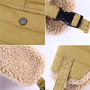 Winter Aviator Hat Thickened Cotton with Earmuffs Khaki, One Size