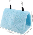 1 Piece Plush Parrot Hammock Winter Warm Hanging Bed Blue