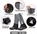Leg Warmers Waterproof Tear Resistant Adjustable Boot Covers for Hiking, Size L, 42.5 cm