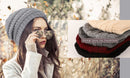 Womens Slouchy Ski Hat Warm with Satin Lining Dark Gray, 52-60 cm