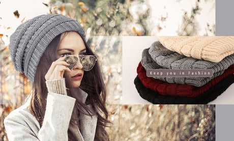 Womens Slouchy Ski Hat Warm with Satin Lining Dark Gray, 52-60 cm