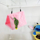 1 Piece Plush Parrot Hammock Winter Warm Bed Pink