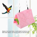 1 Piece Plush Parrot Hammock Winter Warm Bed Pink