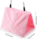 1 Piece Plush Parrot Hammock Winter Warm Bed Pink