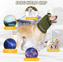 Dog Winter Earmuffs Calming Waterproof Snowproof Army Green, Size L, 50-64 cm