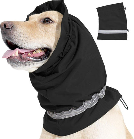 Dog Winter Earmuffs Calming Waterproof Snowproof Black, Size S, 30-44 cm