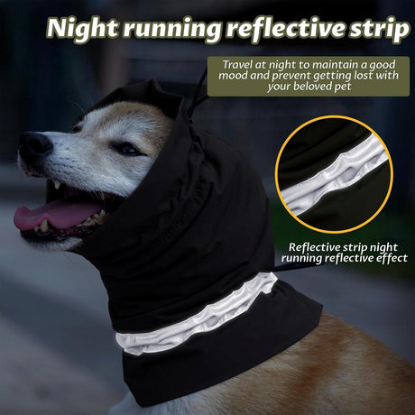 Dog Winter Earmuffs Calming Waterproof Snowproof Black, Size S, 40-54 cm