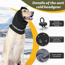 Dog Winter Earmuffs Calming Waterproof Snowproof Black, Size L, 50-64 cm