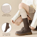 Womens Cotton Calf Socks Color Block Knitted Thermal Winter Socks