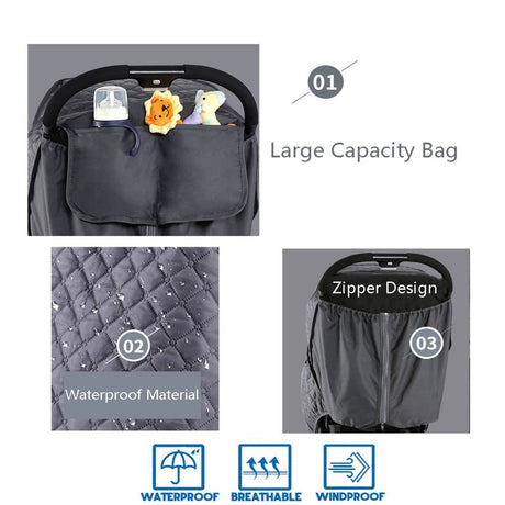 Universal Stroller Rain and Winter Cover Waterproof Snowproof