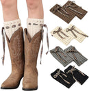 4 Pair Crocheted Leg Warmers Short Boot Covers for Women