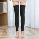 2 Pair Over the Knee Leg Warmers Knitted Long Socks Black Gray