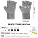 Fingerless Thermal Gloves Knitted Winter Gloves with Soft Lining