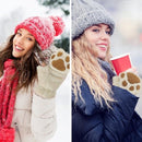 Fingerless Plush Winter Gloves Warm Cosplay Gloves for Women and Teen Girls