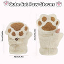 Fingerless Plush Winter Gloves Warm Cosplay Gloves for Women and Teen Girls