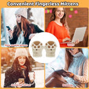 Fingerless Plush Winter Gloves Warm Cosplay Gloves for Women and Teen Girls