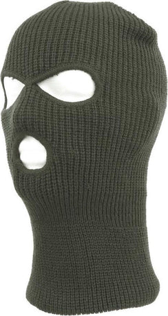 Three Hole Balaclava Ski Mask Green, One Size