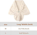 Womens Winter Scarf Poncho with Brooch, 155 x 37.5 cm