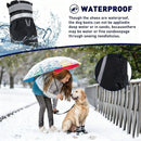 4 Piece Waterproof Dog Boots with Fleece Lining Non Slip Sole Black, Size XL