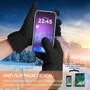 Womens Touchscreen Winter Gloves Thermal Knitted Fleece Lined Black