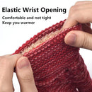 Womens Touchscreen Winter Gloves Thermal Knitted Fleece Lined Purple Red