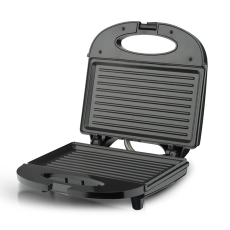 RAF R.214T Grill Steak Maker 750W Electric Press Griller, Ribbed Non-Stick Cooking Plate, 110-220V Multifunctional Breakfast Grill Machine